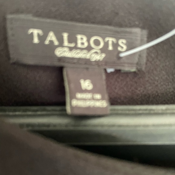 Talbots black sheath with bubble ruffle trim bottom - Picture 2 of 3